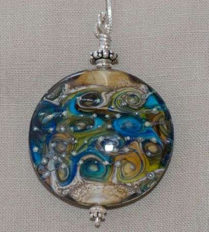 Converging Waters Lampwork Pendant