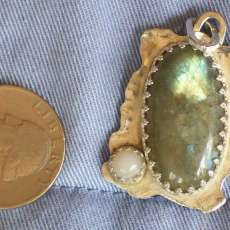 sterling labarodite pendant