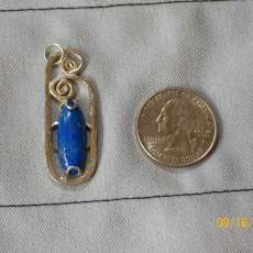 Sodalite and Sterling Pendant