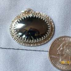 Hamatite and Sterling Pendant