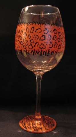 Hand Painted Glassware - any animal print available
