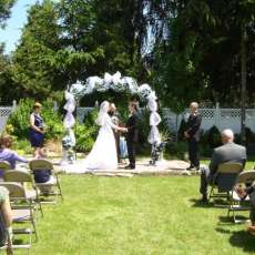 Wedding in the back yard
