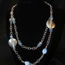 Kyanite and sterling chain