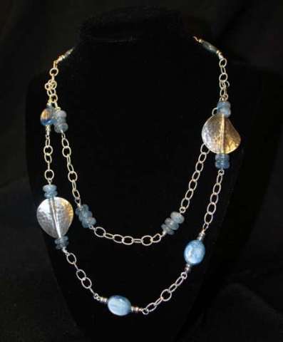 Kyanite and sterling chain