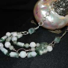 Three strand jade with chain