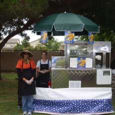 setting up for the Costarican festival orange county