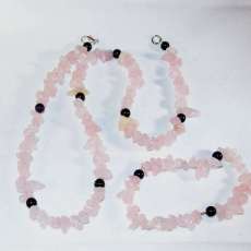 Rose Quartz and Blue Goldstone Set