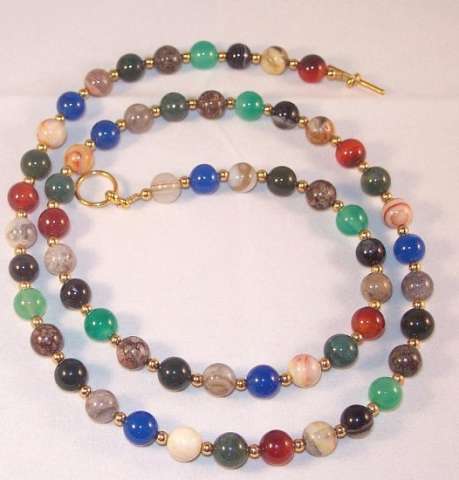 Multi-colored Jasper and Agate Necklace