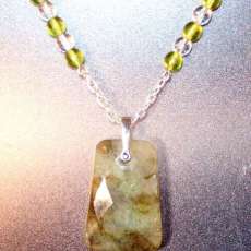 Labradorite Trapezoid Pendant Necklace