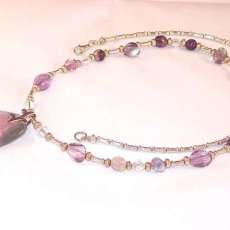 Purple Fluorite Pendant Necklace