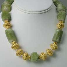 Roman cut Watermelon Tourmaline with 22kt Gold Vermeil