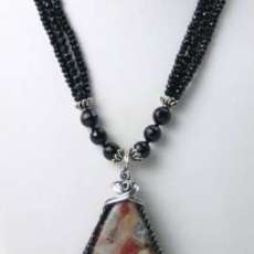 Sterling Wire Wrap Crayola Jasper & Onyx