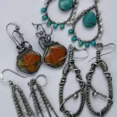 Various Wire Wrapped/Woven Earrings