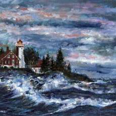 "EAGLE HARBOR" by artist Kathryn Barnes, oils on canvas