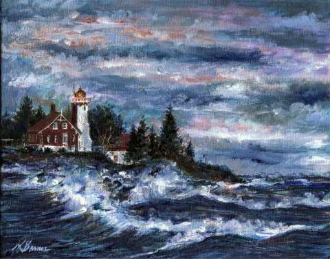 "EAGLE HARBOR" by artist Kathryn Barnes, oils on canvas