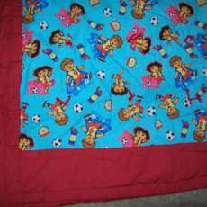 Dora and Diego twi/bunk size quilts $35 ea or 2 for $60