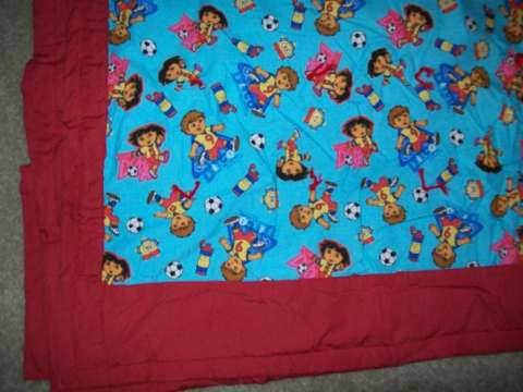 Dora and Diego twi/bunk size quilts $35 ea or 2 for $60