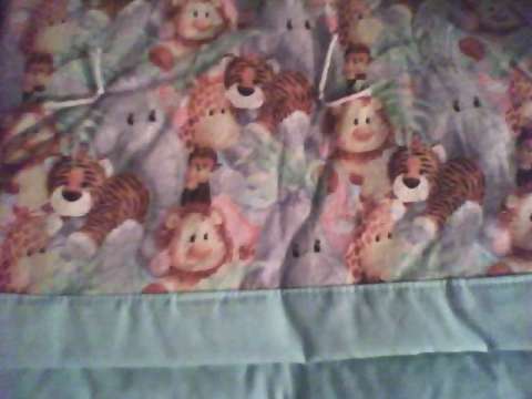 Rainforest baby quilt