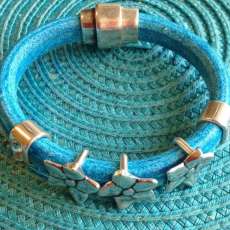 Royal Blue leather bracelet