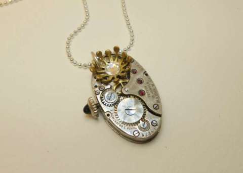 Vintage Bulova Watch Necklace