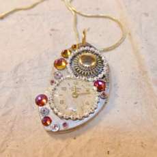 Steampunk Watch & Crystal Necklace