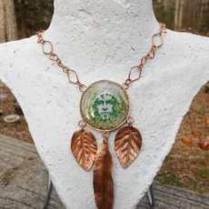 Green Man beer cap Necklace