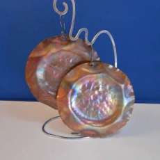 Hammered & Torched Copper Earrings