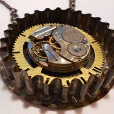 Antique Cookie Cutter & Pocket Watch Necklace