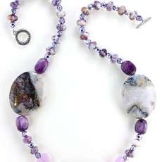 Mexican Crazy Lace Agates with Crystals