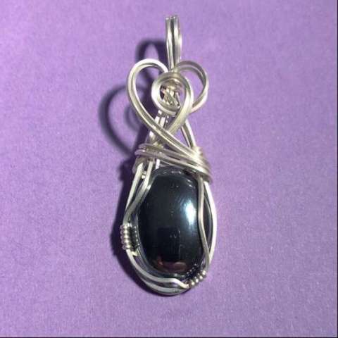 Hematite in Argentium Silver