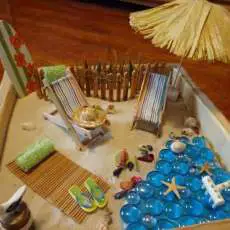 Peach and Green beach