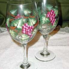 Red Grape wine glasses