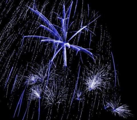 Silver Blue Fireworks