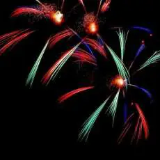 Red and Green Fireworks