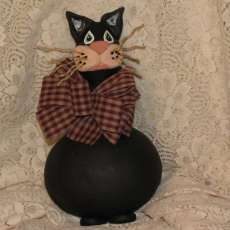 Handpainted Gourd Kitty