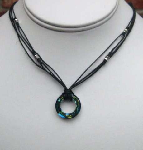 Bermuda Blue Cosmic Ring Necklace