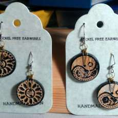 Buttonwood bone earrings