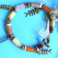 jasper brass fish braclet