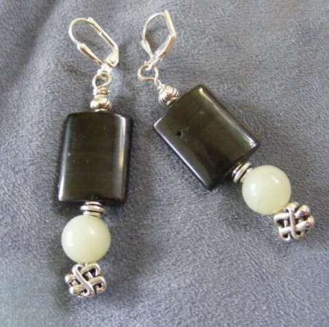 jade & blackstone earrings