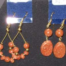 Goldstone earrings
