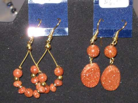 Goldstone earrings