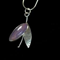 Purple Agate Drop Pendant