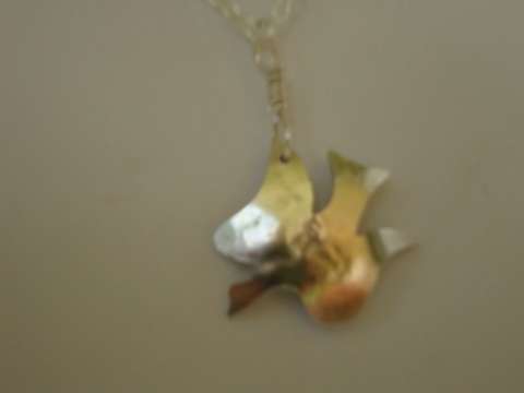 Sterling Silver Hand-fabricated Dove Necklace