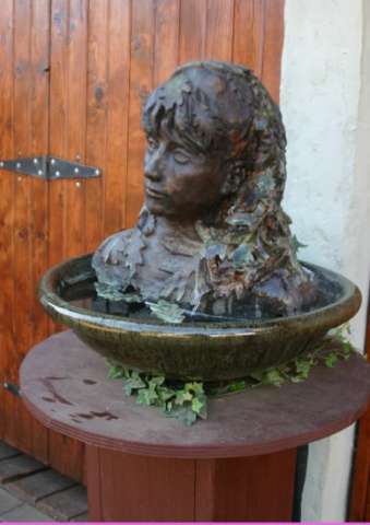 Lady of the Leaves Bronze Water Fountain