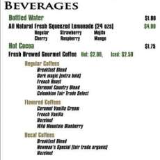 Beverage Menu
