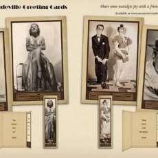 Moon Over Vaudeville Greeting Cards