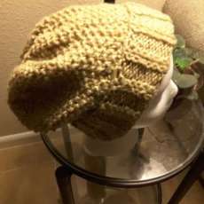 Toast Knitted Slouchy Cuffed Hat