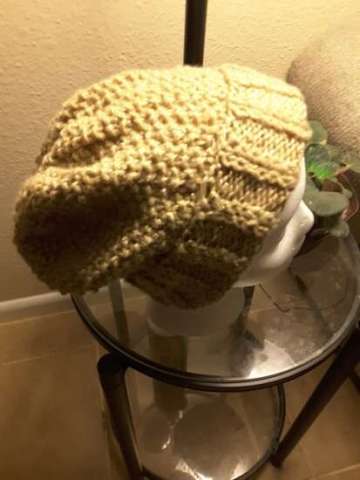 Toast Knitted Slouchy Cuffed Hat