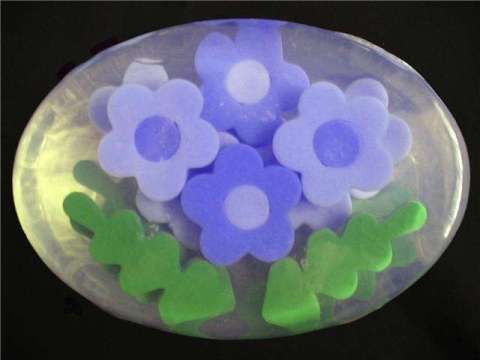 Blue Floral Soap