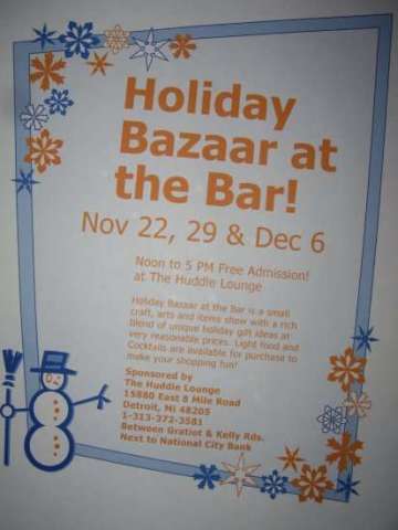 Holiday Bazaar at the Bar Arts and crafts show